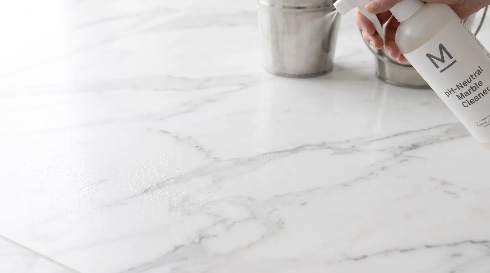 photo that shows how to clean marble floors